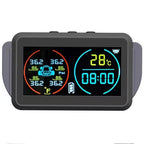Smart Solar Power TPMS Car Tire Pressure Monitoring System Alarm Tyre Air Pressure Meter Gauge Temperature Warning 4 Sensors
