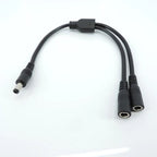 10A 18awg 19V 24V 12V 2 Way DC 1 Male to 2 Male Female Splitter Connector Power Supply Adapter Extension Cable 5.5x2.1mm Plug M