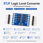 STJF 10PCS Logic Level Shifter Bi-Directional two Four-way two-way logic level transformation module