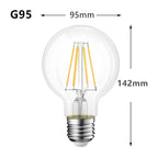 LED Edison Filament Light Retr Bulb Brown Golden G80 G95 G125 4W 6W 8W 10W 12W Dimmable E27 AC 220V Dimmer Restaurant Bedroom