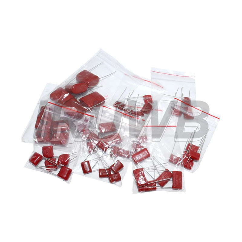 50PCS 400V 10NF-3.3UF 10values Metallized Polyester Film Capacitors KIT DIY CBB Capacitor Assortment Kit
