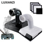 LUXIANZI 60w Soldering Smoke Absorber ESD Fume Extractor LED Light Activated Carbon Filter Sponge Solder Smoking Instrument 220v