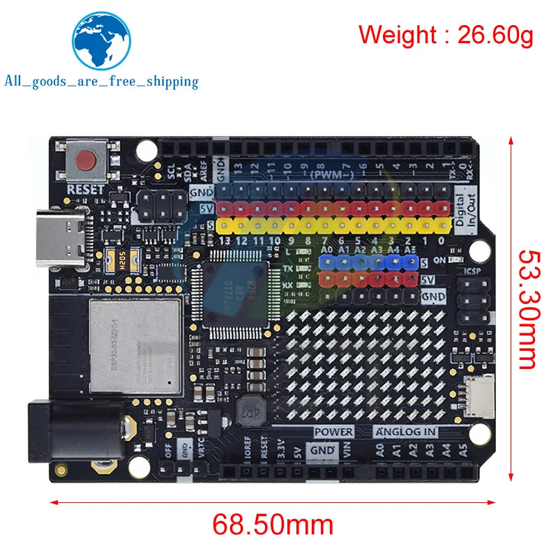 TZTUNO R4 Minima Type-C USB ESP32-S3 WIFI Edition Development Board For Arduino Programming Learning Controller