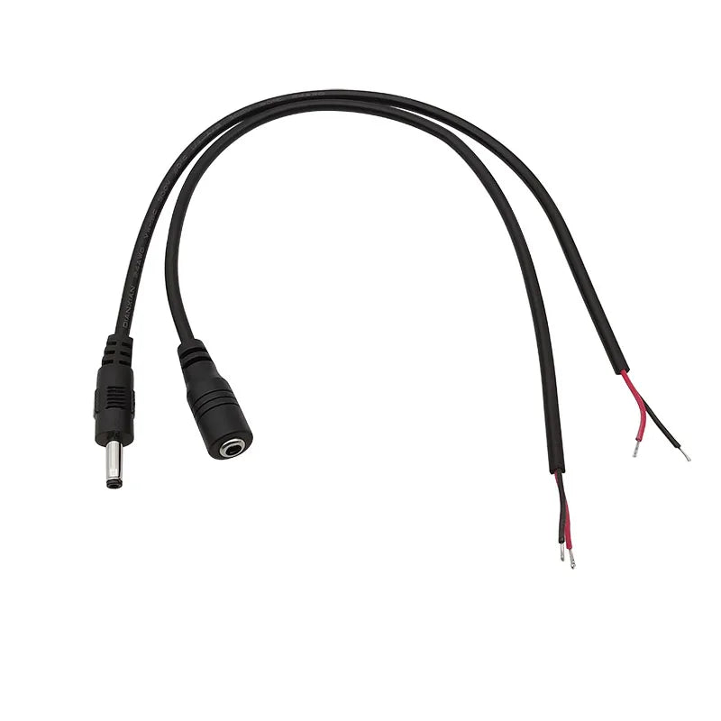 DC 3.5mm X 1.35mm Male Plug Female Jack DC Power Charging Cable Connector DC Power Wire Pigtail for CCTV Camera LED Strip Light