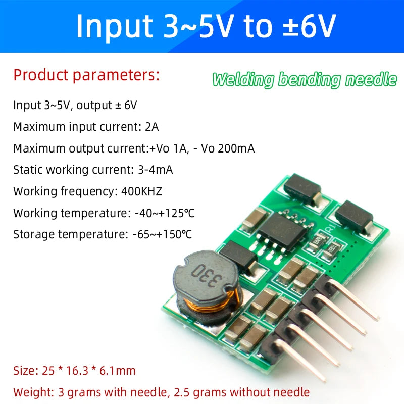DD1718PA ± 5V 6V 9V 12V 15V 24V Positive & Negative Dual Output Power Supply DC Step-up Boost Converter Module