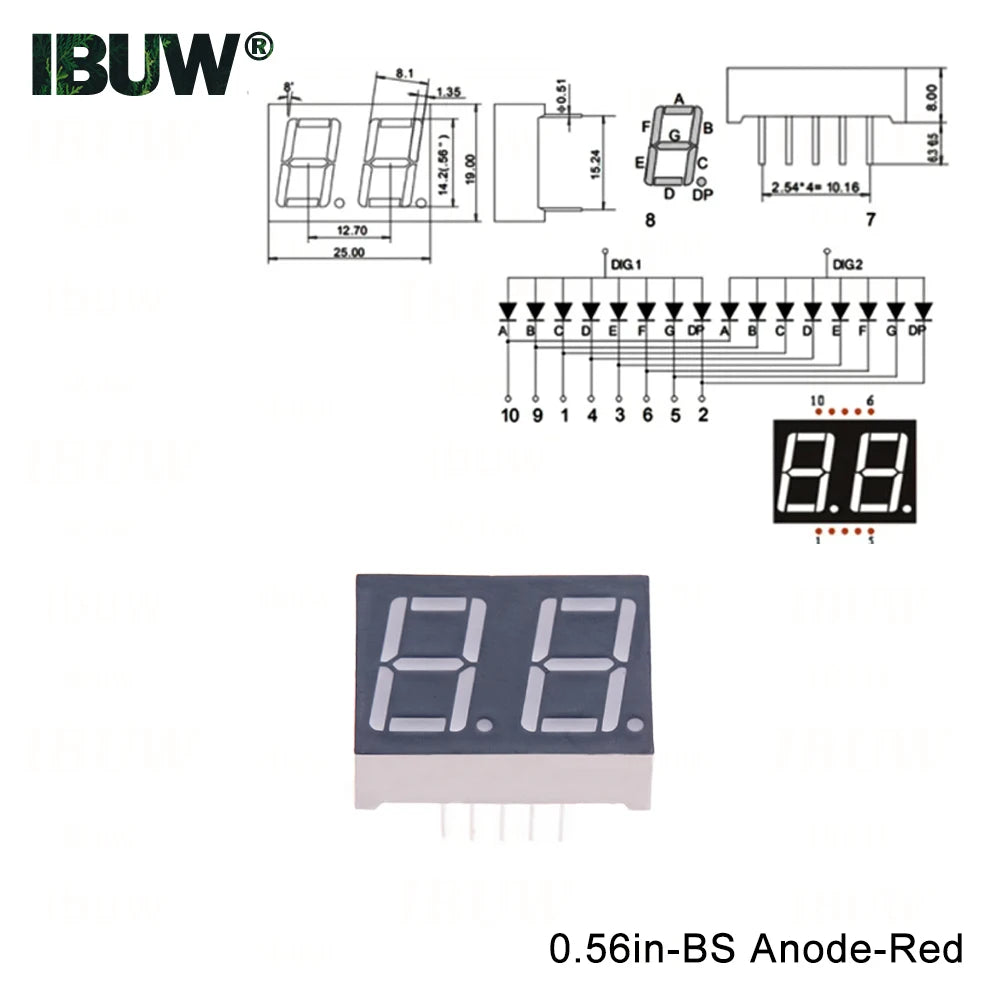 0.56inch Digital tube Common AnodeCathode Red 1 2 3 4 Bit digital Tube LED Display 7 segment 0.56