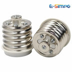 2PCS E40 To E27 Light Socket Adapter ExtenderLED PBT Porcelain Ceramic Mogul Highbay Base To Medium Screw Lampholder Converter