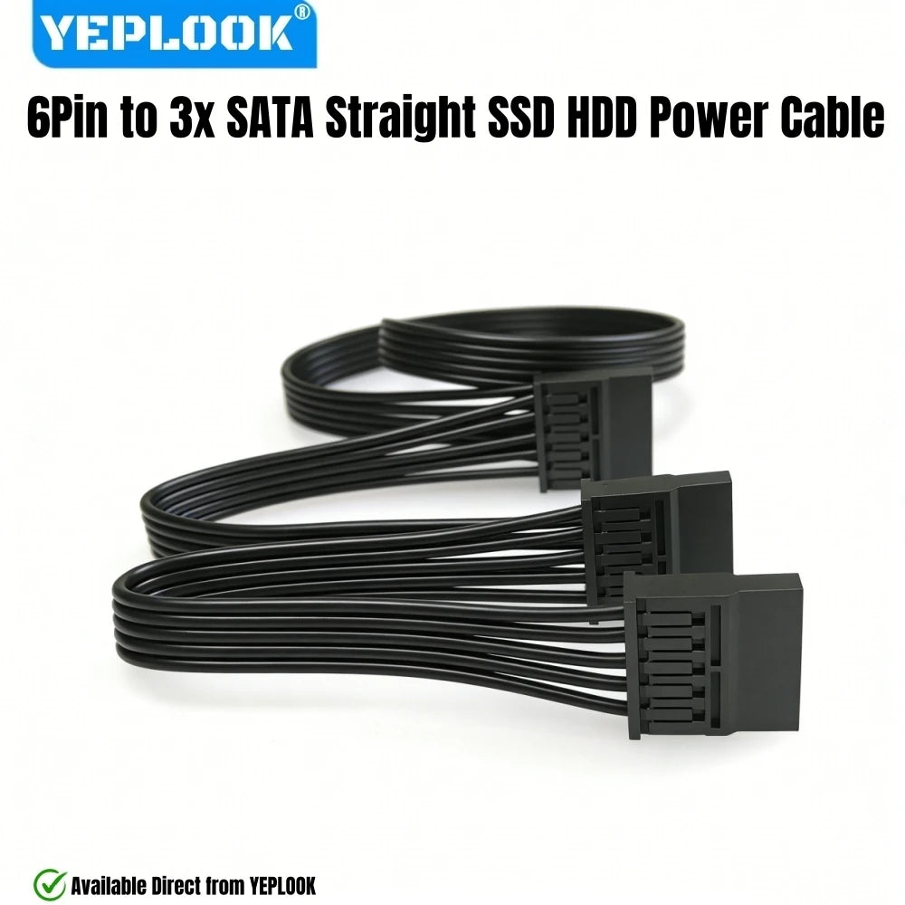 Modular Power Cable for Gigabyte UD750GM, UD850GM, UD1000GM, GPU PCI-E 8Pin 6+2Pin, CPU 4+4Pin, SATA, Molex IDE 4Pin, ATX 24Pin