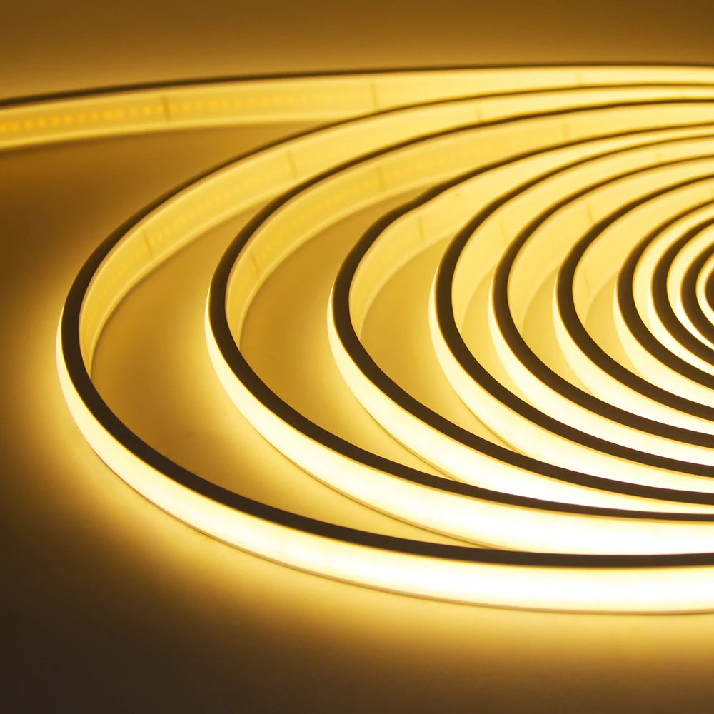 IP68 Waterproof Flexible Neon Rope Light USB COB LED Strip 5V ON OFF Switch 320 LEDs/m Natural Warm White 0.5m 1m 2m 3m 4mm 5m