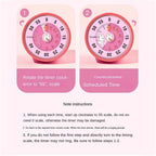 Cute 60-Minute Visual Timer with Stand Stopwatch Alarm Clock Mechanical Timer Visualization Magnet Countdown Clock Kids Study