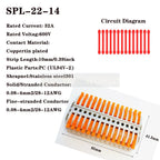 Wire Connectors KV-223-2 Terminal Block Push-in Quick Connector Docking Wiring Connector Electrical Plug-in Fast Cable Connector
