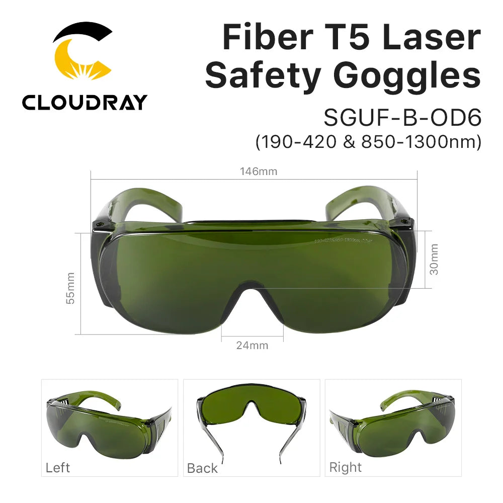 Cloudray 1064nm OD6+ Laser Safety Goggles Protective Glasses Shield Protection Eyewear For YAG DPSS Fiber Laser