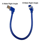 1pcs 90 Degree Angled USB 3.0 A Male AM to USB 3.0 B Type Male BM USB3.0 Cable For Printer Scanner HDD