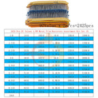 1/8W 1/4W 1/2W 1W 2W 3W 5W Metal Film Resistors Assortment Kit Set 1% Electronic Components Resistor Package