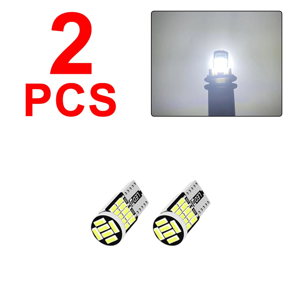 2/4/10/20 PCS T10 W5W LED Bulbs Canbus 12V 4014-26SMD 6500K White Car Interior Dome Reading Door Map Trunk License Plate Lights