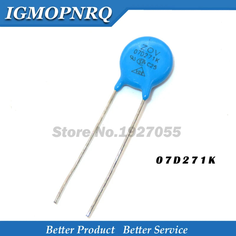 10PCS Varistor Series 7D 10D 14D 10D471K 7D220K 7D431K 10D101K 10D330K 10D621K 10D561K  14D471K 14D220K Resistor Piezoresistor