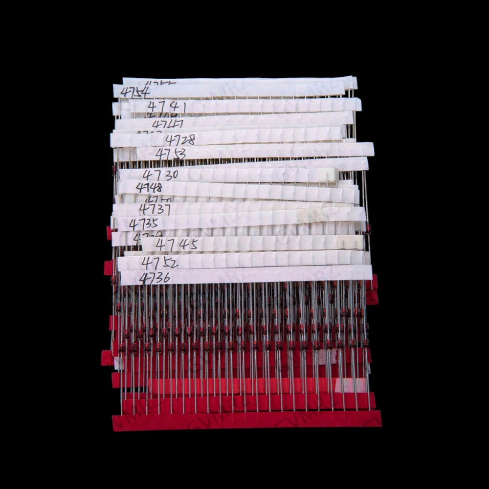 600PCS 30Values 1N47 series 1W Zener Diode Kit 3V-47V Box for Electronics Voltage Regulation Projects 1N4727A/1N4732A/1N4742A 3V