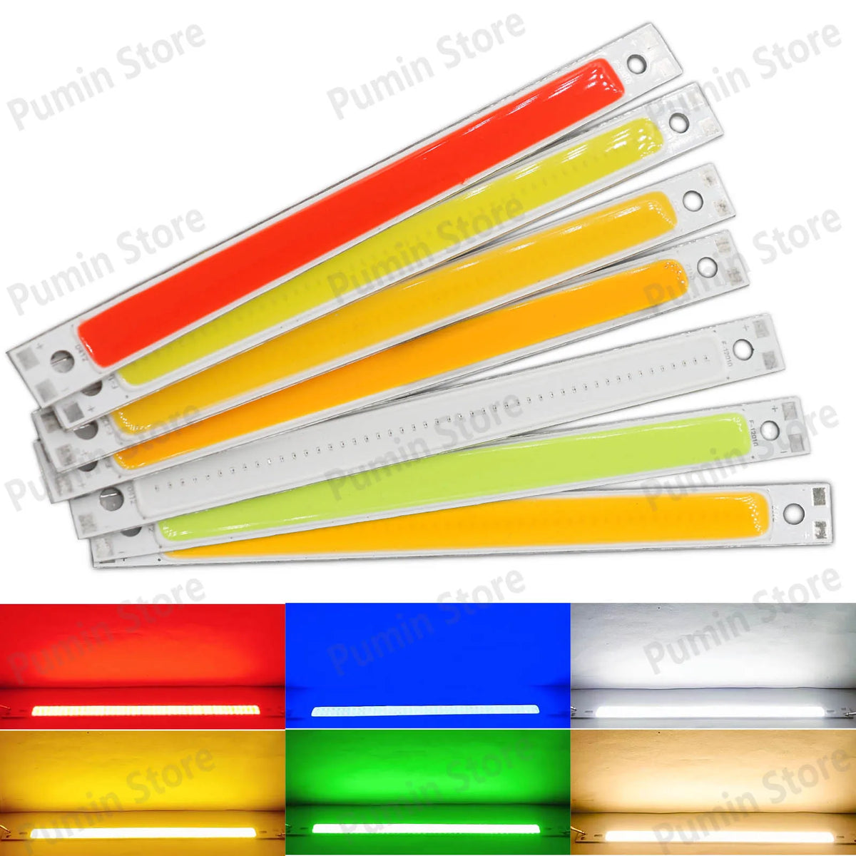 5pcs 12V COB LED Strip Light Bulb 120mm LED Chip Red Blue White Green Yellow For DIY Reading Light Staircase Kitchen Work Light