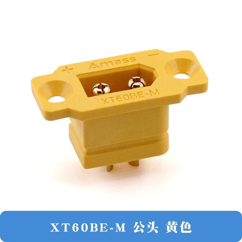 Original Amass XT60BE-M  Male XT60BE XT60 XT60H Bullet Connector Wire Cable Plug For RC FPV Charger Battery Motor ESC