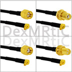 New SMA Male Female Jack  Nut  /RP SMA Switch MCX/MMCX  Male Plug Right Angle Pigtail Cable RG174 Wireless Modem Extension