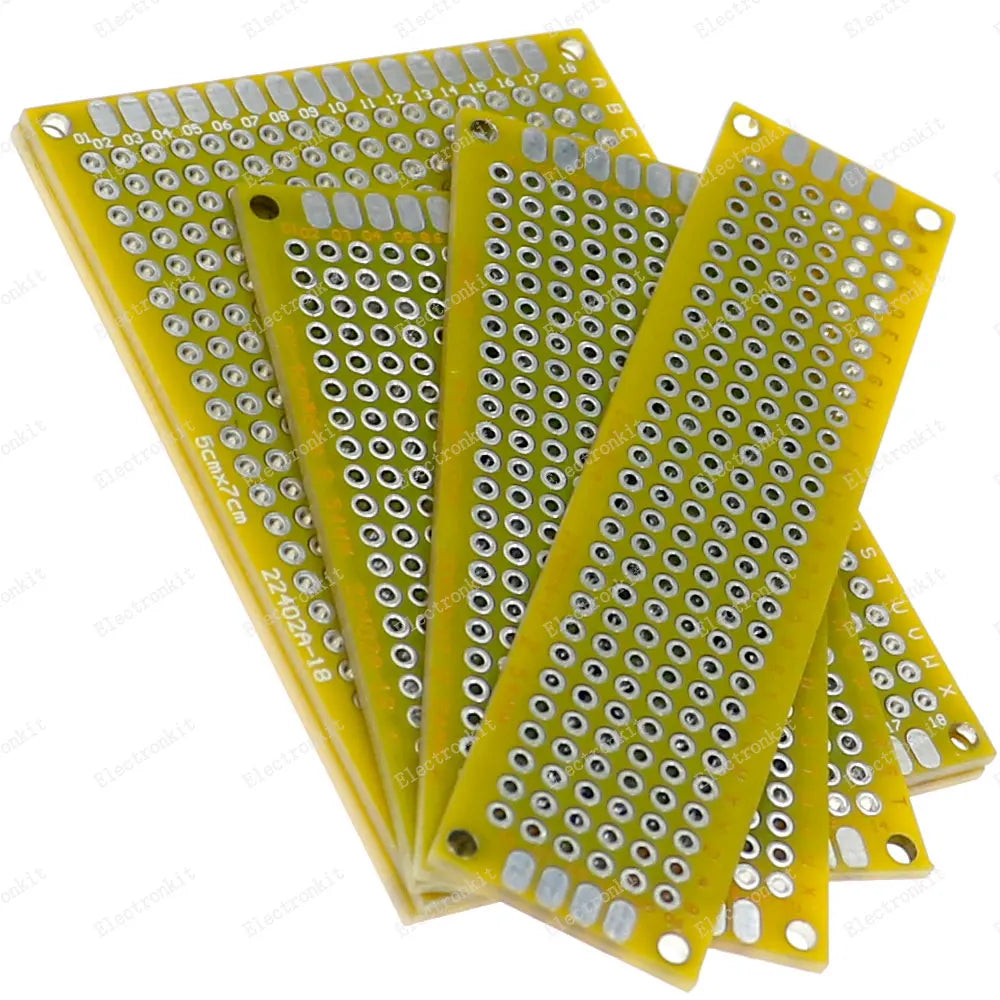 20pcs/lot 2X8 3X7 4X6 5X7 PCB Prototype Board Circuit Protoboard Universal Stripboard Prototyping Veroboard 5Pcs Each Value