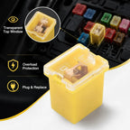 Car Mini Square Fuse 32V 20A-80A Slow Blow Copper Wire Overload Circuit Protection Insert for Car Truck RV Motorcycle Vehicle