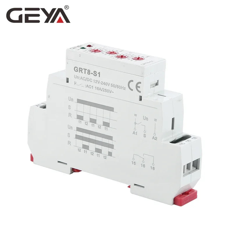 GEYA GRT8-S Cycle Timer Relay 12V Cycle Timer 16A Electronic Repeat Relay 24V AC Relay  220V AC Relays