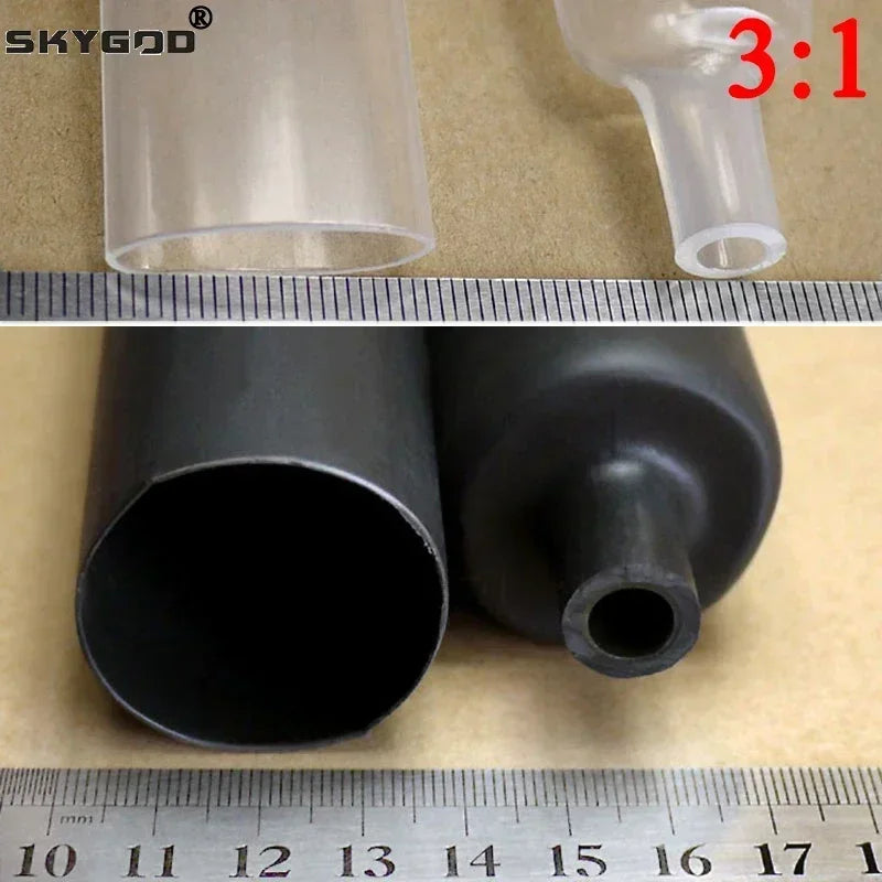 1~10M 3:1 Heat Shrink Tube  1.6/2.4/3.2/4.8/6.4/7.9/9.5/12.7/15.4/19.1/25.4/30/39/50mm With Double Wall Glue
