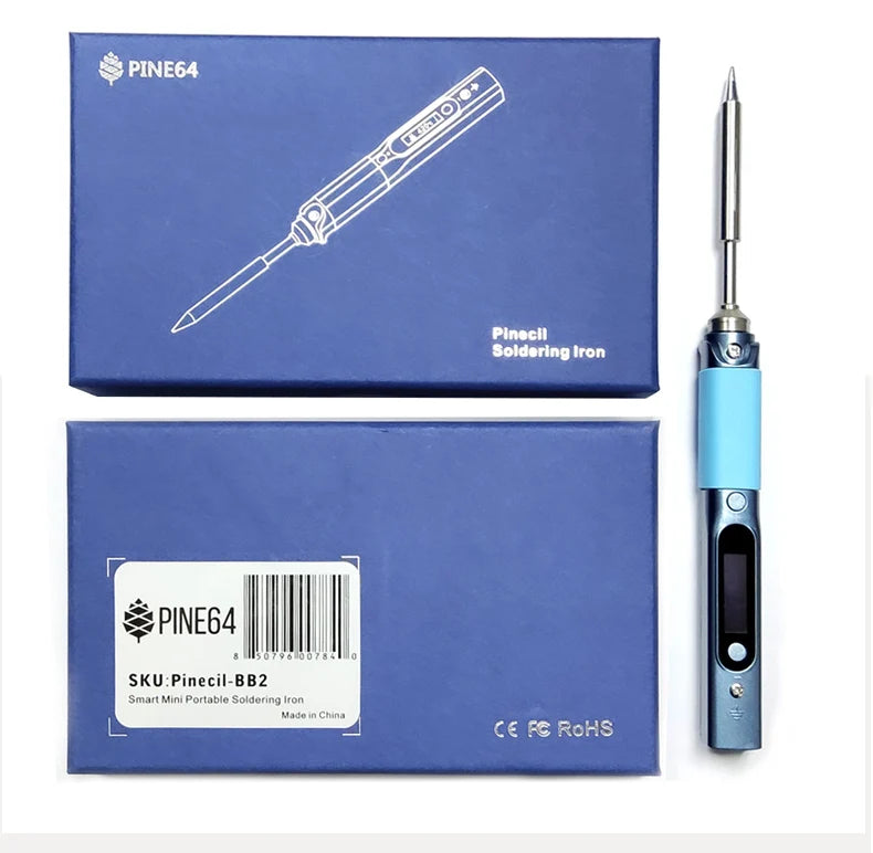 Pine64 Smart Mini Pinecil Soldering Iron With B2 BC2 KU C1 ILS I C4 D24 K Tips With DC power supply Storage Bag