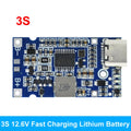 Type-C USB 2S 3S 4S BMS 4.5V-15V 18W 2A Lithium Battery Charging Module Support QC Fast Charge With Temperature Protection