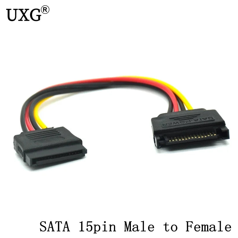 IDE Molex 4 Pin to SATA 2 Serial HDD Power Adapter Cable Hard Drive Connector Male to Female Molex SATA Extension Cord