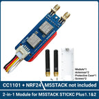 M5Stack StickC Plus2 RF 2-in-1 Module, Supports Both CC1101 and NRF24 Functionalities. Compatible with 2.4GHz and 433MHz Frequen