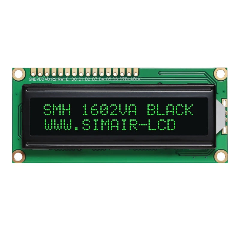 16x2 Character LCD Module Display Screen 162 LCM RED Green White Yellow VA Black Background 5V 3.3V for DIY Projects