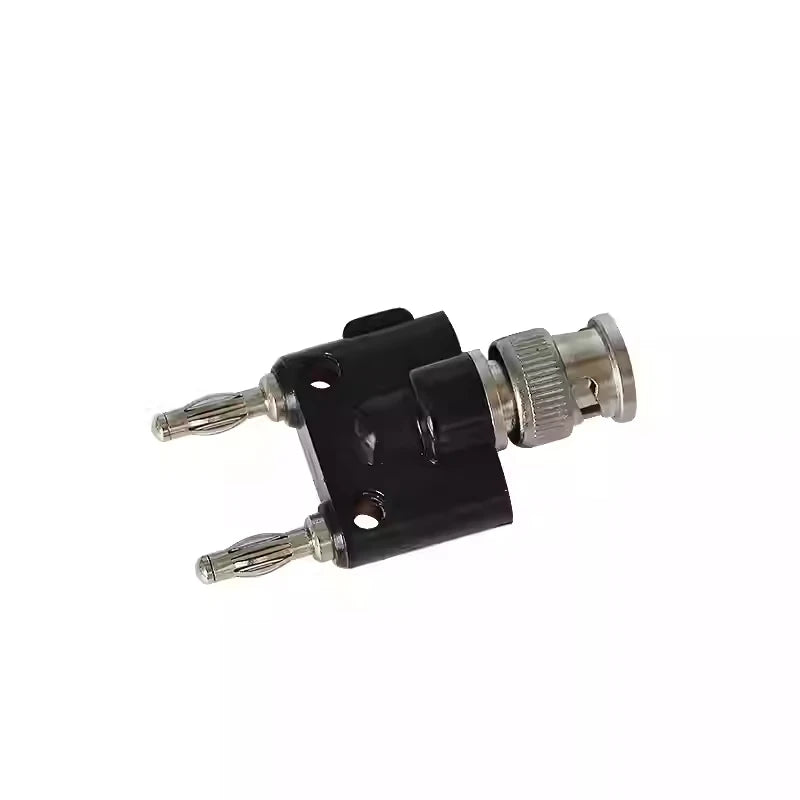 Q9 BNC Banana To Two Dual 4mm Banana Male Female Jack Coaxial Connector BNC Tee Type 3Way Splitter RF Adapter