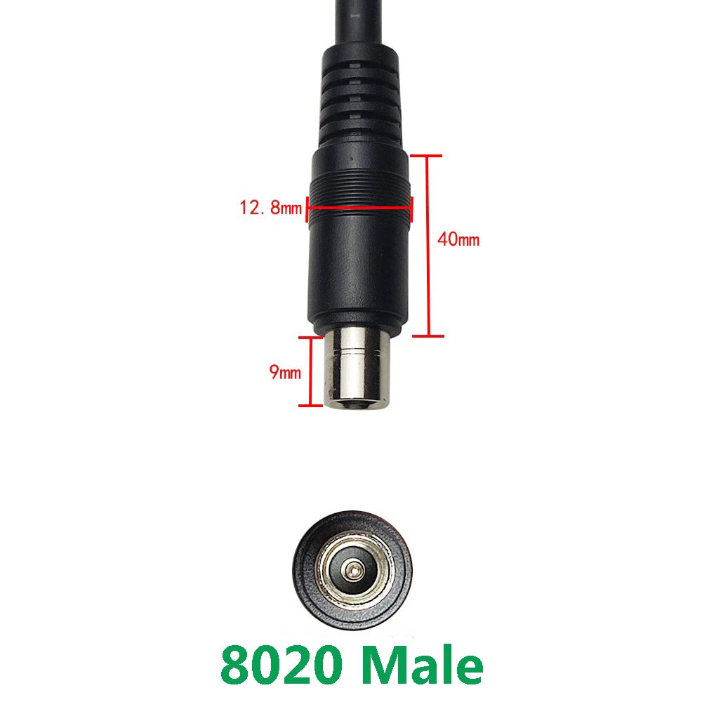 1pc Solar Generator XT60 Male to DC 8020 8.0mm X 2.0mm Male Power Adapter Cable Connectors for Portable Power Station