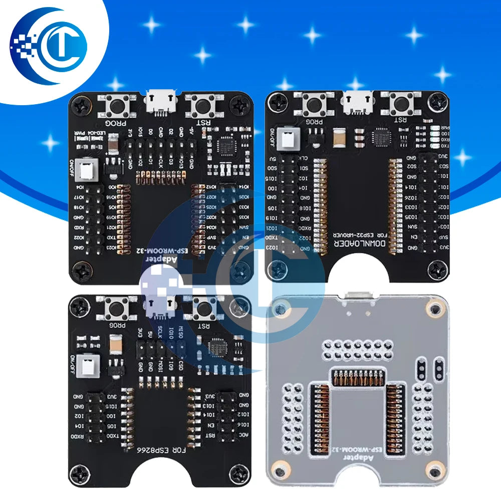 Durable ESP Development Board Programming Fixture (1PC) – Supports ESP8266/ESP32 & ESP-12F/07S/12S Modules