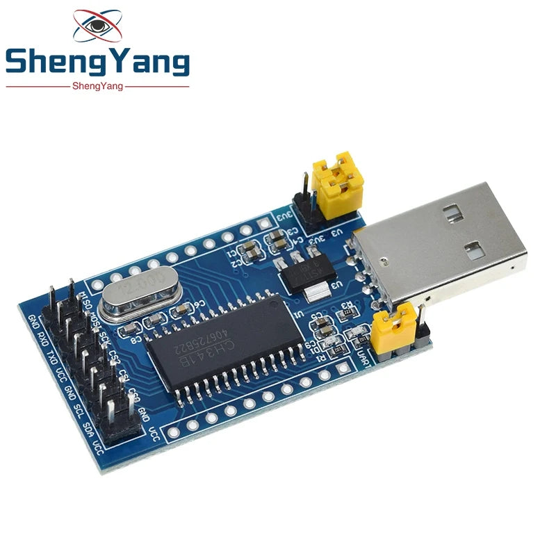 TZT USB to UART  CH341A Programmer IIC SPI I2C Convertor Parallel Port Converter Onboard Operating Indicator Lamp Board Module