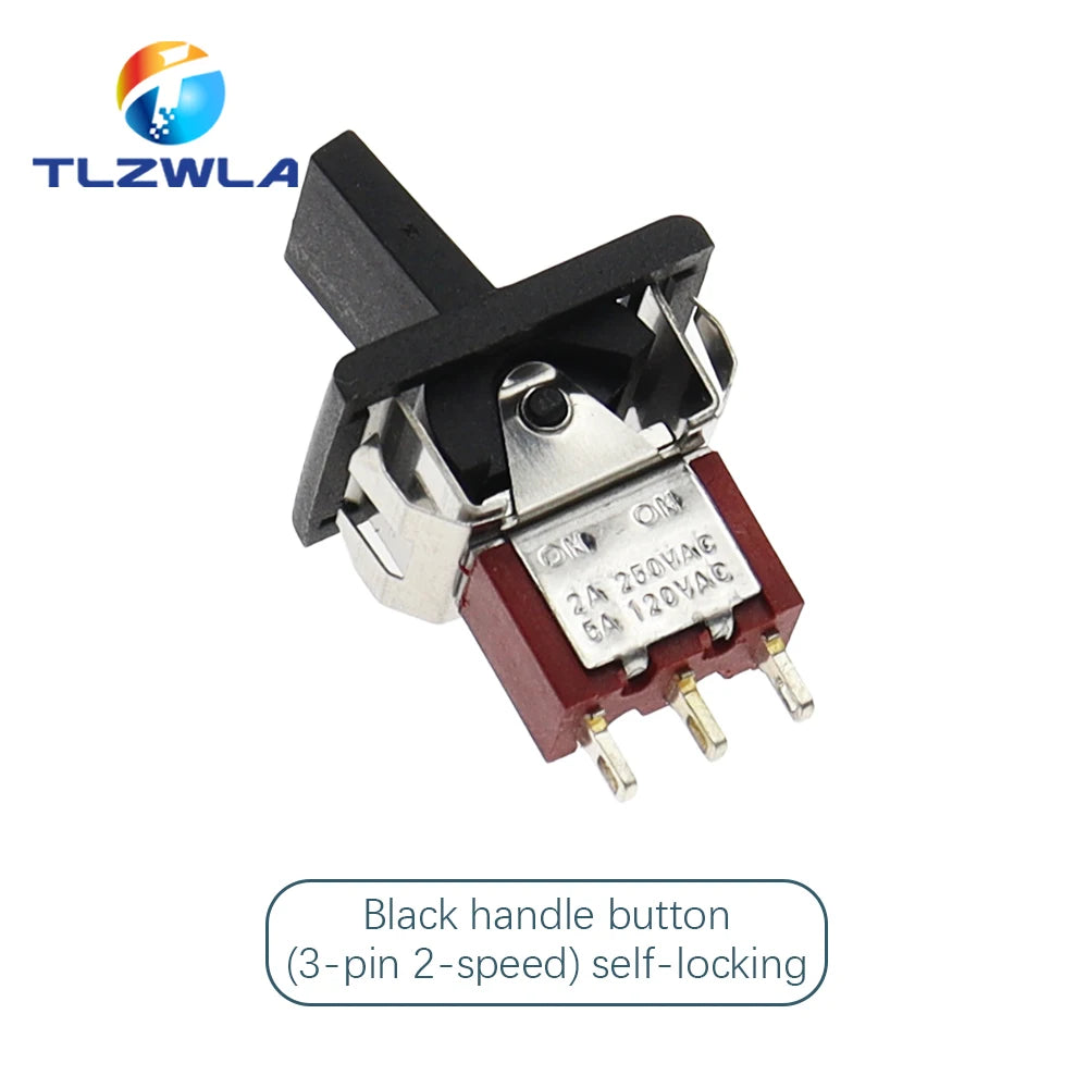 1PCS SH T80-R Series Mini Paddle Toggle Switch Square Snap-in Panel Mount 5A/125VAC