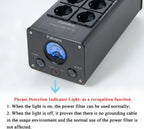 Pailvens Netzfilter Steckdosenleiste HiFi, 8 Fach Entstörfilter Steckdose mit Zeigerablesung, Überspannungsschutz, P20