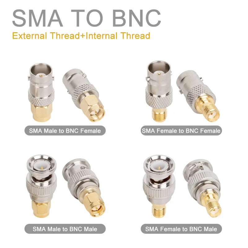 5PCS SMA To BNC RF Connector SMA BNC Adapter Male To Female for Antenna/Extension Cable BNC To SMA Connectors