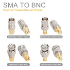 5PCS SMA To BNC RF Connector SMA BNC Adapter Male To Female for Antenna/Extension Cable BNC To SMA Connectors