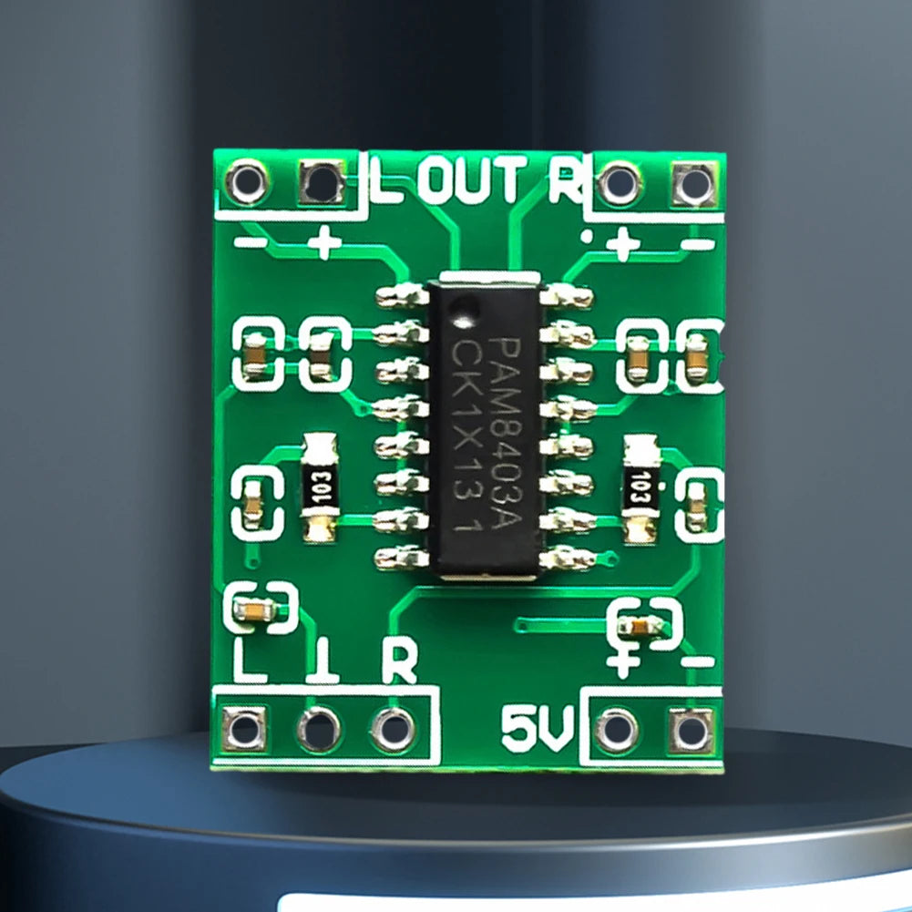 10-1pcs 2.5V-5.5V Mini PAM8403 Power Amplifier Board 2 Channels 3W Class D USB Audio Speaker Sound Amplifier Board For Arduino