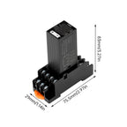 H3Y-4 DC12V DC24V AC220V Liquid Crystal Time Relay Dual Time with Base Small Digital Display Cycle Time Control Delayer