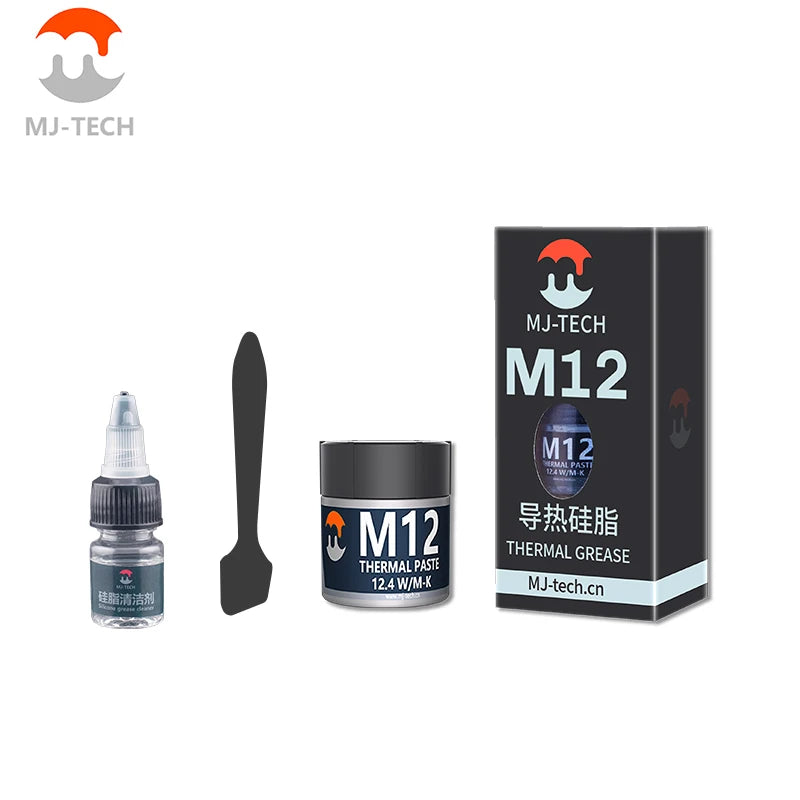 MJ M12 High Performance Thermal Paste Efficient Heat Transfer Compound for Applications Ideal for Laptop Gaming GPU/CPU Cooling