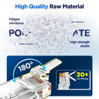 AMPCOM RJ45 Connector Pass Through CAT5E Modular Plug Network End UTP Fu Gold Plated 8P8C Crimp End For 24-28 AWG Ethernet Cable