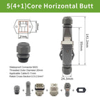 HA Heavy Duty Connector Kit 4/5/6/8 Core Pins Male&Female Insert Plug HDC-HA Rectangular Waterproof Industrial Aviation Socket