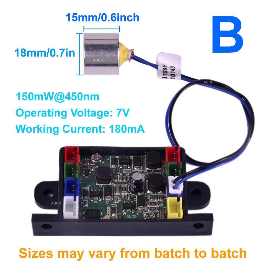 Φ18mm/0.7" Red-100mW Blue-150mW Green-60mW RGB Laser Diode Drivers For Gunsight Disco DJ Party Projector Stage Lights DPSS Part