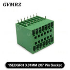 5PCS 15EDG KF15EDGRH 2x2 ~ 12PIN 3.81mm Double Layer Double row pluggable terminal block PCB welding plate Plug Pin Socket