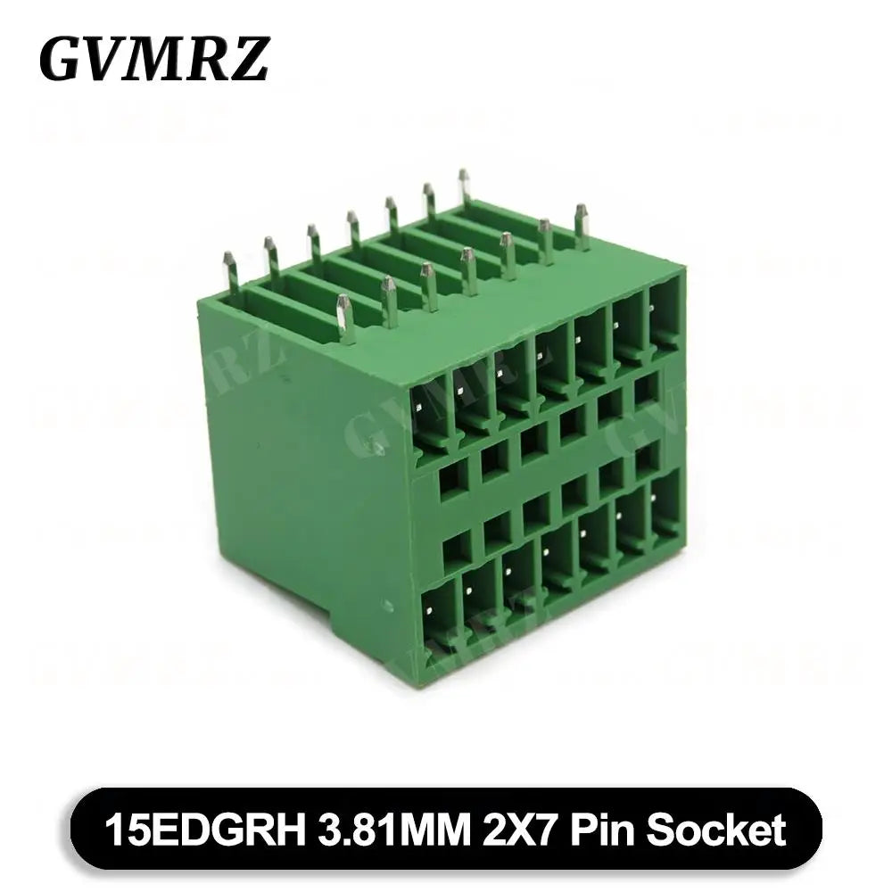 5PCS 15EDG KF15EDGRH 2x2 ~ 12PIN 3.81mm Double Layer Double row pluggable terminal block PCB welding plate Plug Pin Socket