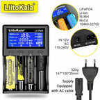 LiitoKala Lii-PD4/PD2 AC PD Charger LCD Fast Charging 4/2-Bay for 21700/18650/AA/AAA Multi-Protection Auto-Detect